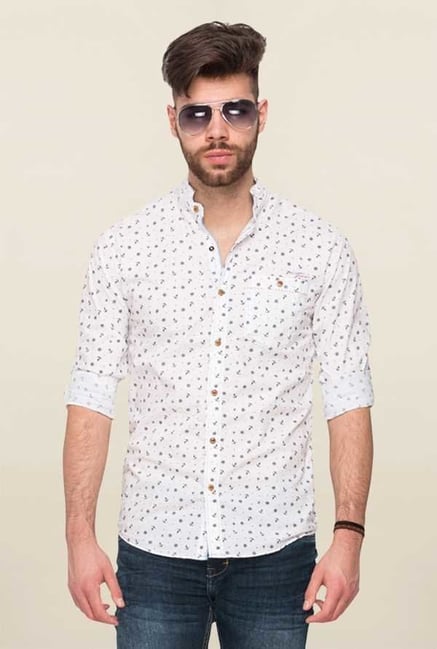 Mufti White Printed Shirt Mufti White Printed Shirt