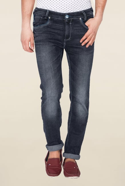 Mufti Dark Grey Acid Wash Jeans Mufti Dark Grey Acid Wash Jeans