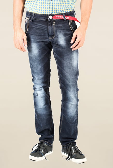 Mufti Navy Slim Fit Washed Jeans Mufti Navy Slim Fit Washed Jeans