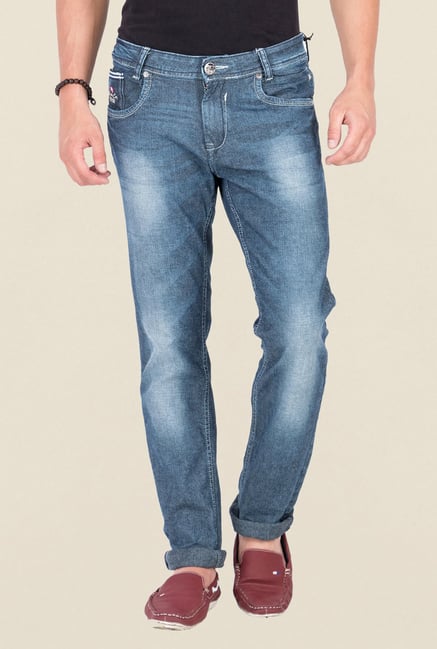 Mufti Blue Slim Fit Washed Denims Mufti Blue Slim Fit Washed Denims