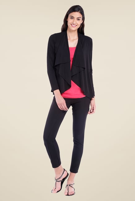 Avirate Black Solid Full Sleeves Shrug Avirate Black Solid Full Sleeves Shrug