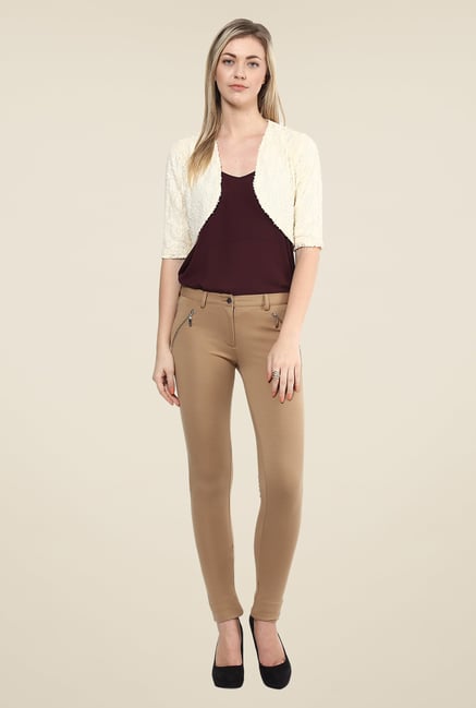 Avirate Beige Embellished Shrug Avirate Beige Embellished Shrug