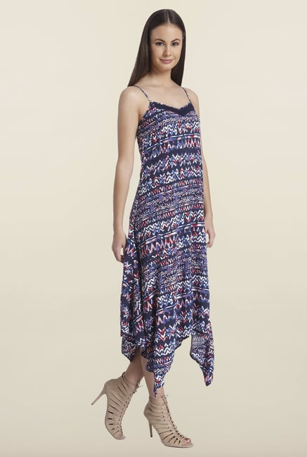 Only Navy Aztec Printed Maxi Dress Only Navy Aztec Printed Maxi Dress