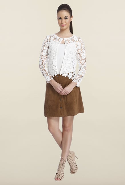 Only White Self Designed Cardigan Only White Self Designed Cardigan