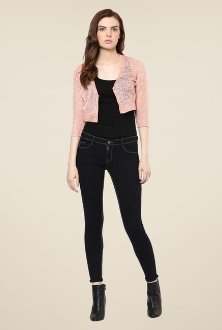 Avirate Peach Woven Shrug Avirate Peach Woven Shrug