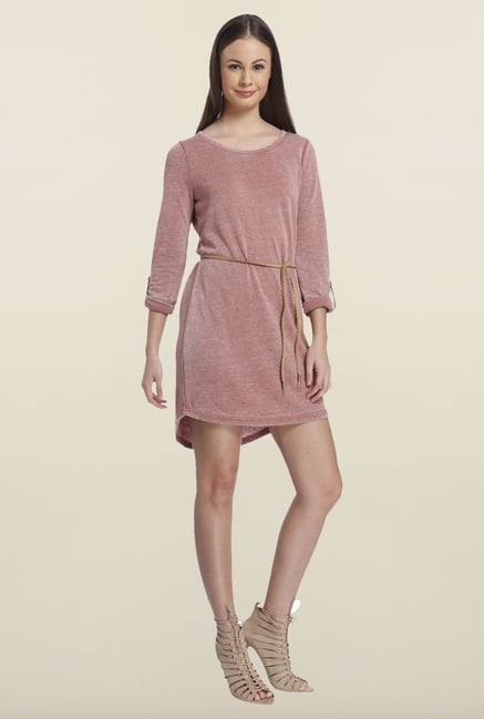 Only Marsala Solid Shift Dress Only Marsala Solid Shift Dress