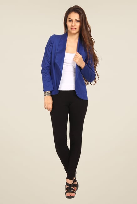 Avirate Blue Solid Blazer Avirate Blue Solid Blazer