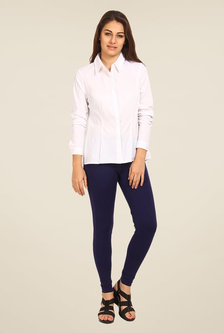 Avirate White Solid Shirt Avirate White Solid Shirt