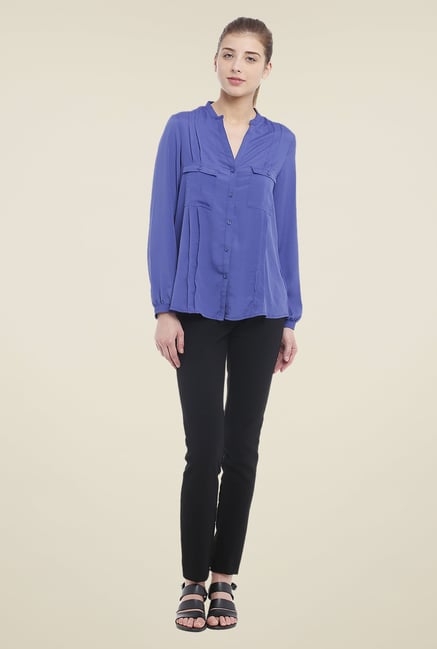 Avirate Blue Solid Shirt Avirate Blue Solid Shirt