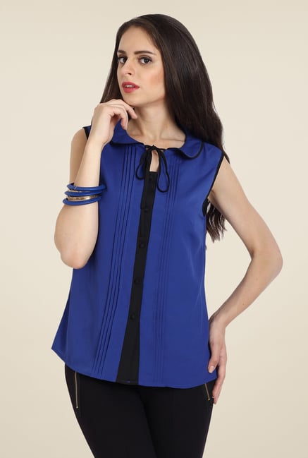 Avirate Blue Solid Top Avirate Blue Solid Top