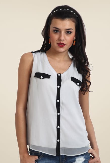 Avirate White Solid Top Avirate White Solid Top