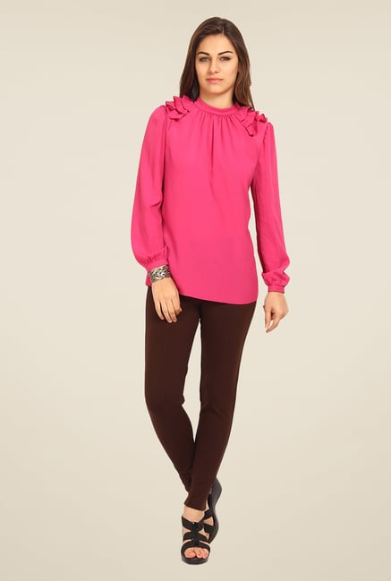 Avirate Pink Solid Top Avirate Pink Solid Top