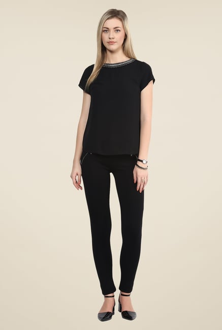 Avirate Black Embellished Top Avirate Black Embellished Top