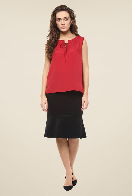 Avirate Red Solid Top Avirate Red Solid Top
