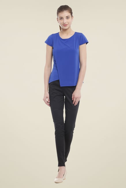 Avirate Blue Solid Top Avirate Blue Solid Top