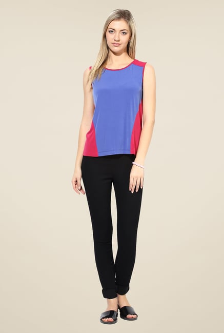 Avirate Blue Solid Top Avirate Blue Solid Top