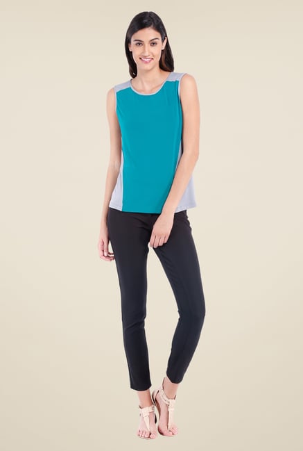 Avirate Blue Solid Top Avirate Blue Solid Top