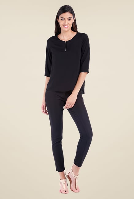 Avirate Black Solid Top Avirate Black Solid Top
