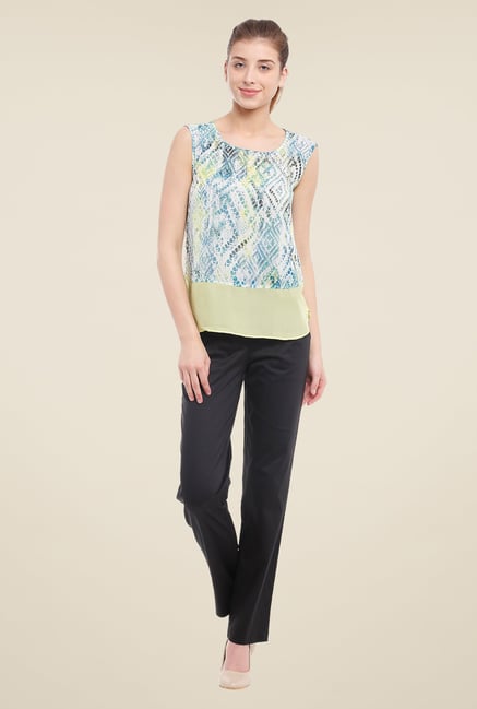 Avirate Blue Printed Top Avirate Blue Printed Top