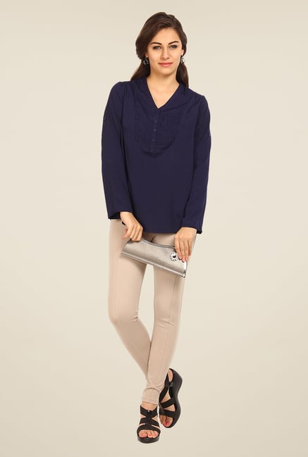 Avirate Navy Solid Top Avirate Navy Solid Top