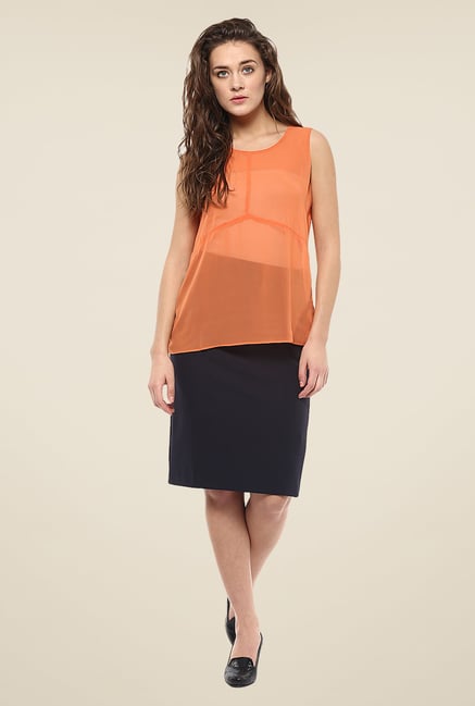 Avirate Orange Solid Top Avirate Orange Solid Top