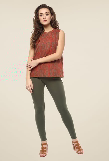 Avirate Red & Green Printed Top Avirate Red & Green Printed Top