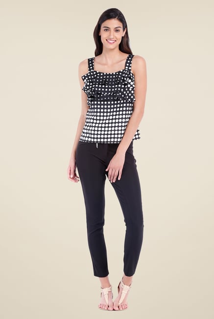 Avirate Black Printed Top Avirate Black Printed Top