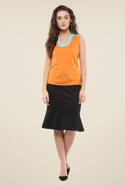 Avirate Orange Solid Top Avirate Orange Solid Top