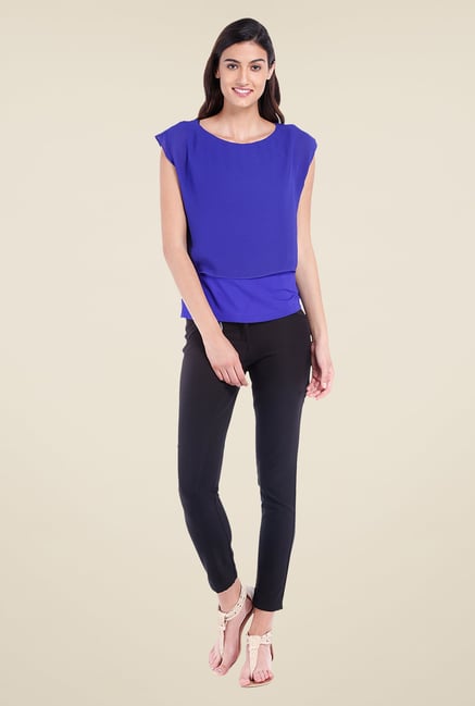 Avirate Royal Blue Solid Top Avirate Royal Blue Solid Top