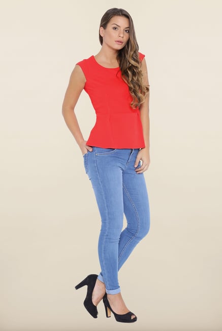 Kraus Red Sleeveless Top Kraus Red Sleeveless Top