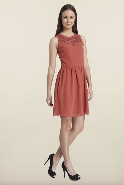 Only Marsala Solid Mini Dress Only Marsala Solid Mini Dress