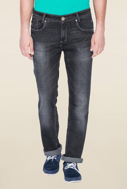 Mufti Dark Grey Straight Fit Jeans Mufti Dark Grey Straight Fit Jeans