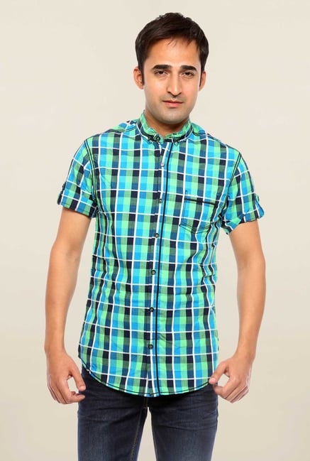 Mufti Green Checks Shirt Mufti Green Checks Shirt
