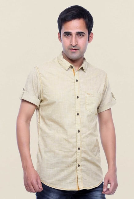 Mufti Beige Slim Fit Shirt Mufti Beige Slim Fit Shirt