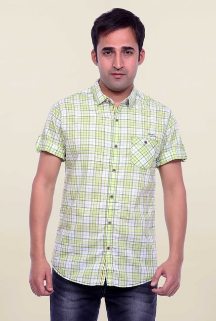 Mufti Yellow Checks Shirt Mufti Yellow Checks Shirt