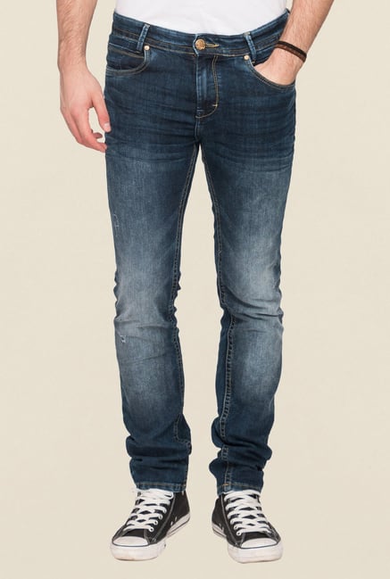 Mufti Navy Acid Washed Jeans Mufti Navy Acid Washed Jeans