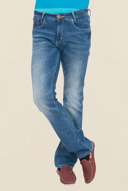 Mufti Blue Straight Fit Washed Jeans Mufti Blue Straight Fit Washed Jeans