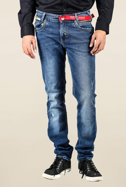 Mufti Blue Distressed Jeans Mufti Blue Distressed Jeans