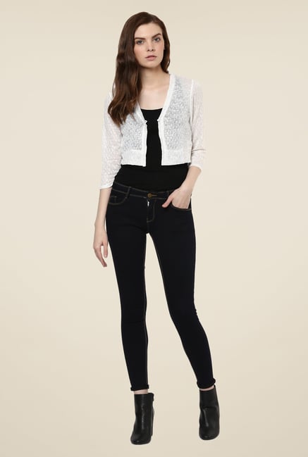Avirate White Woven Shrug Avirate White Woven Shrug