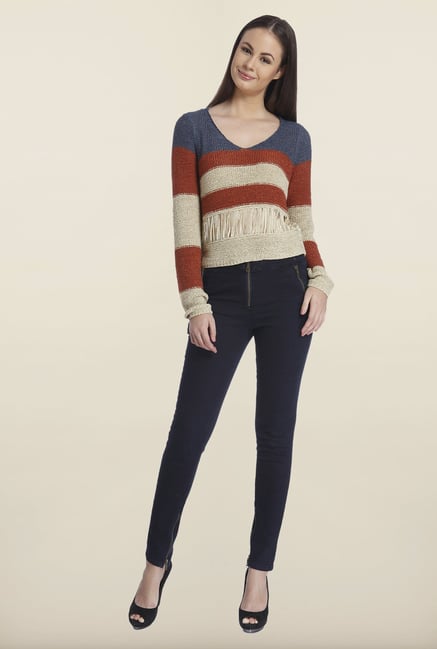 Only Beige Striped Sweater Only Beige Striped Sweater