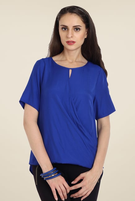 Avirate Blue Solid Top Avirate Blue Solid Top