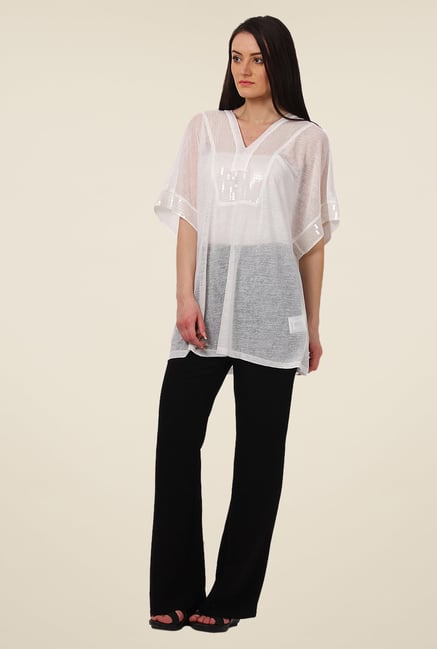 Avirate White Embellished Top Avirate White Embellished Top