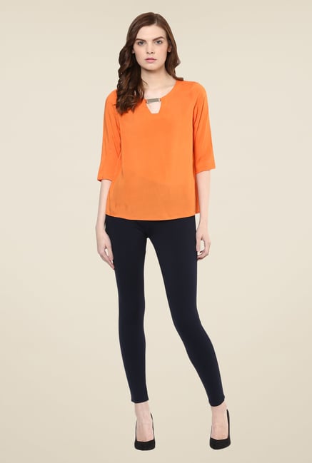Avirate Orange Solid Top Avirate Orange Solid Top