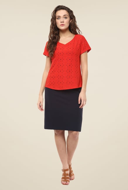 Avirate Red Solid Top Avirate Red Solid Top