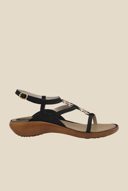 La Briza Black Back Strap Wedges La Briza Black Back Strap Wedges