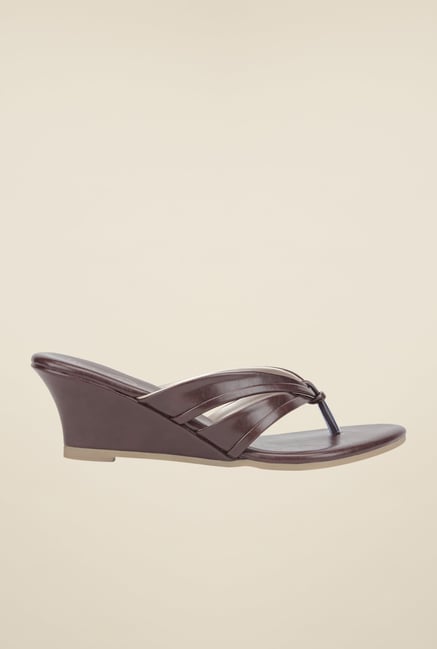 La Briza Brown Slide Wedges La Briza Brown Slide Wedges