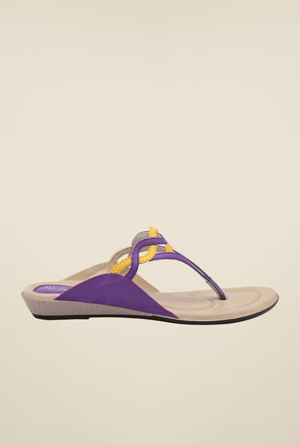 La Briza Purple Flat Thong Sandals La Briza Purple Flat Thong Sandals