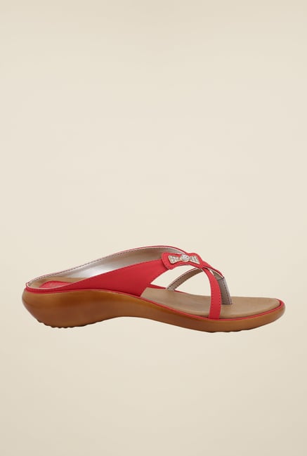 La Briza Red Slide Sandals La Briza Red Slide Sandals