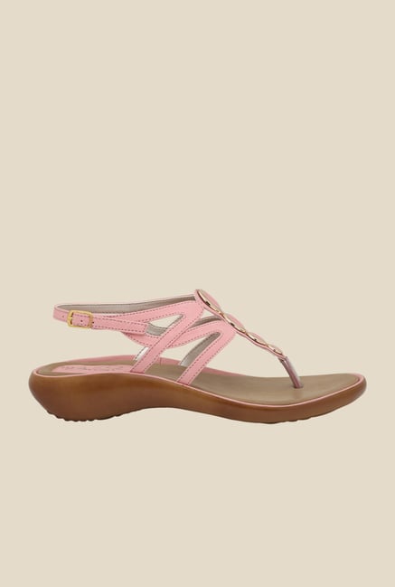 La Briza Pink Back Strap Wedges La Briza Pink Back Strap Wedges