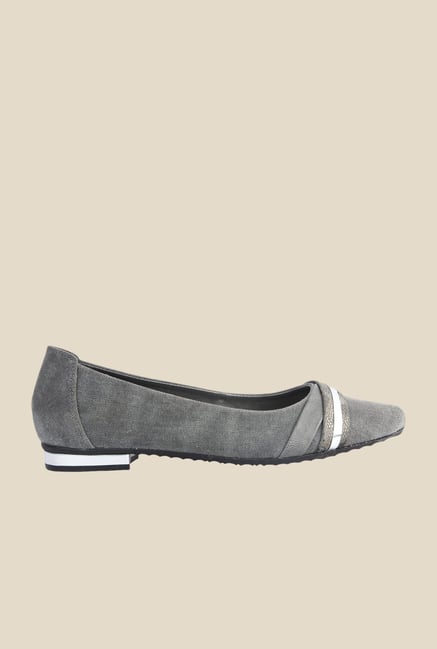 La Briza Grey Ballerina Leather Shoe La Briza Grey Ballerina Leather Shoe
